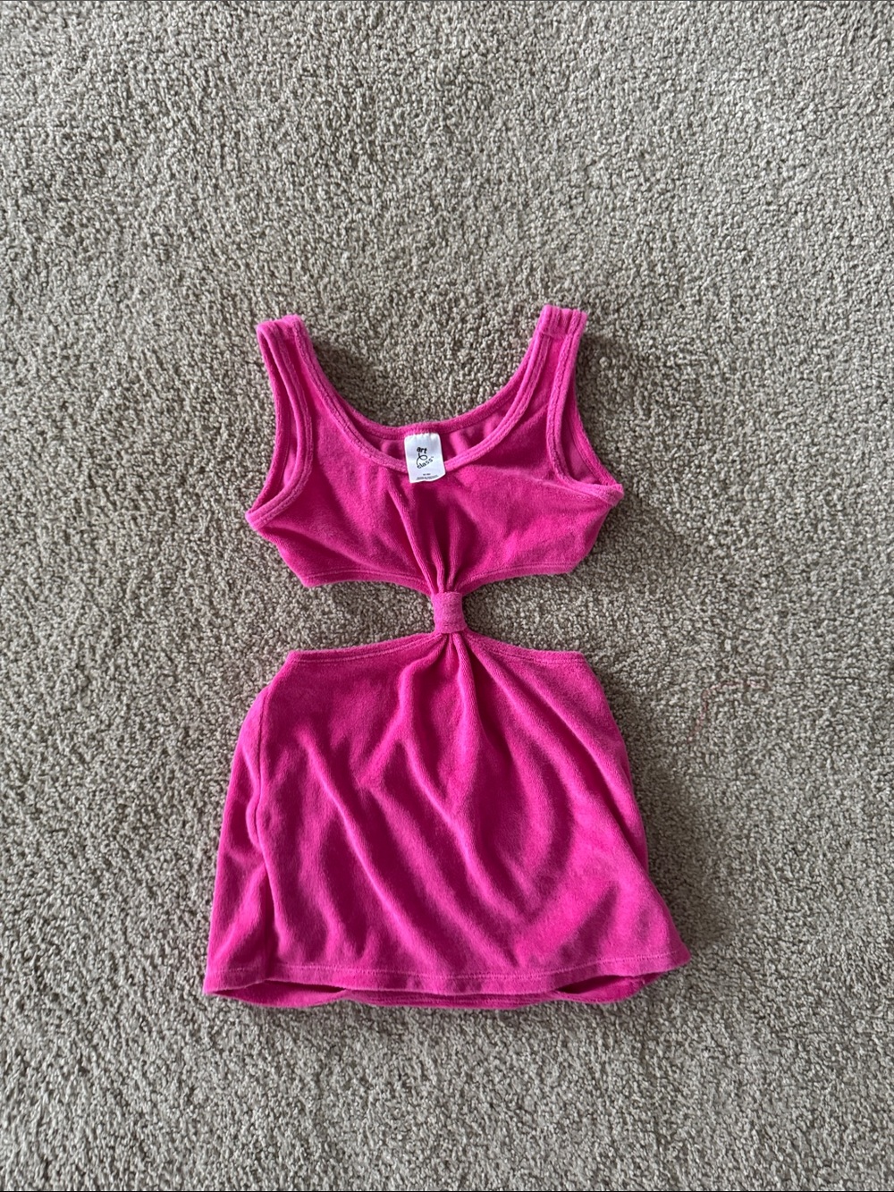 art class Hot Pink Cutout Crop Tank
